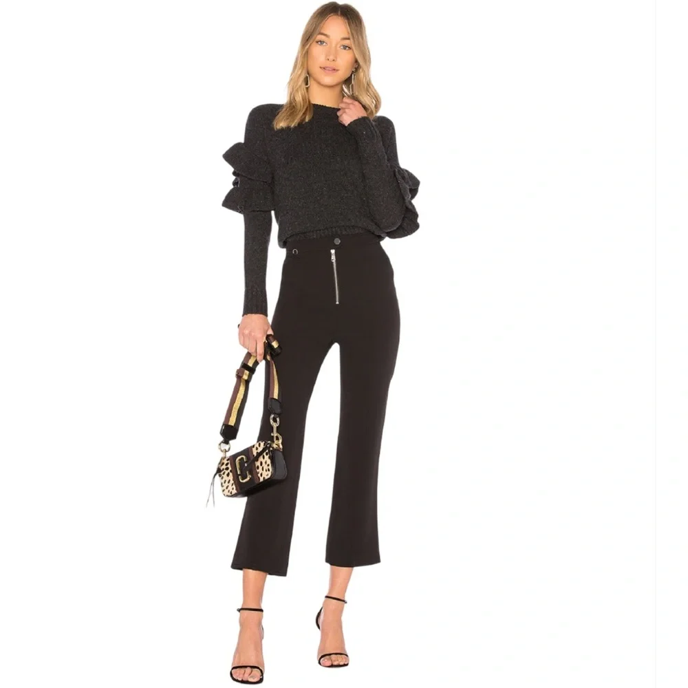 Cinq A Sept Mona Pullover Grey Wool Sweater - Picture 4 of 8